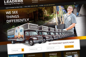 Screenshot of the Leaders Moving website